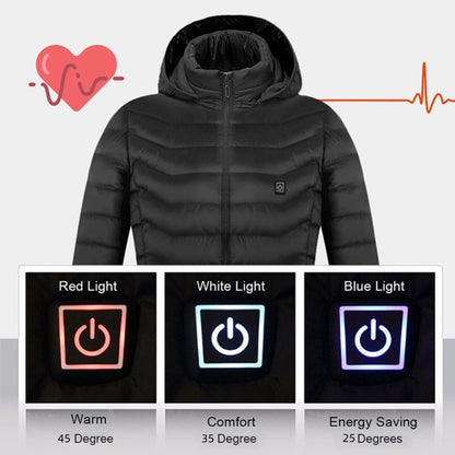 Chaqueta Térmica Calefactable USB para Hombre – Abrigo Eléctrico de Invierno con Calefacción