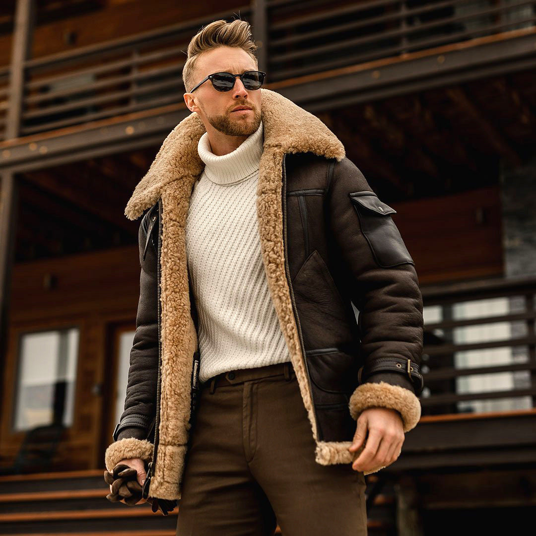 Chaqueta Táctica Militar de Invierno para Hombre con Forro Polar y Cuello de Piel