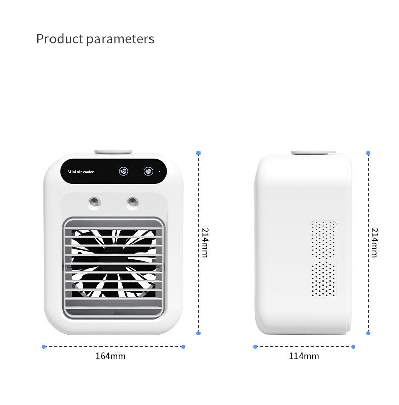 Mini Aire Acondicionado Portátil USB | Ventilador con Nebulización y Enfriamiento por Agua
