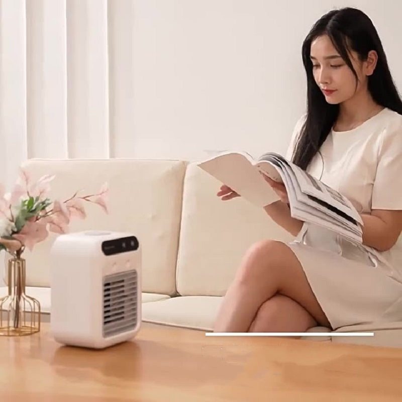 Mini Aire Acondicionado Portátil USB | Ventilador con Nebulización y Enfriamiento por Agua
