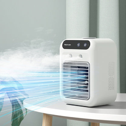 Mini Aire Acondicionado Portátil USB | Ventilador con Nebulización y Enfriamiento por Agua