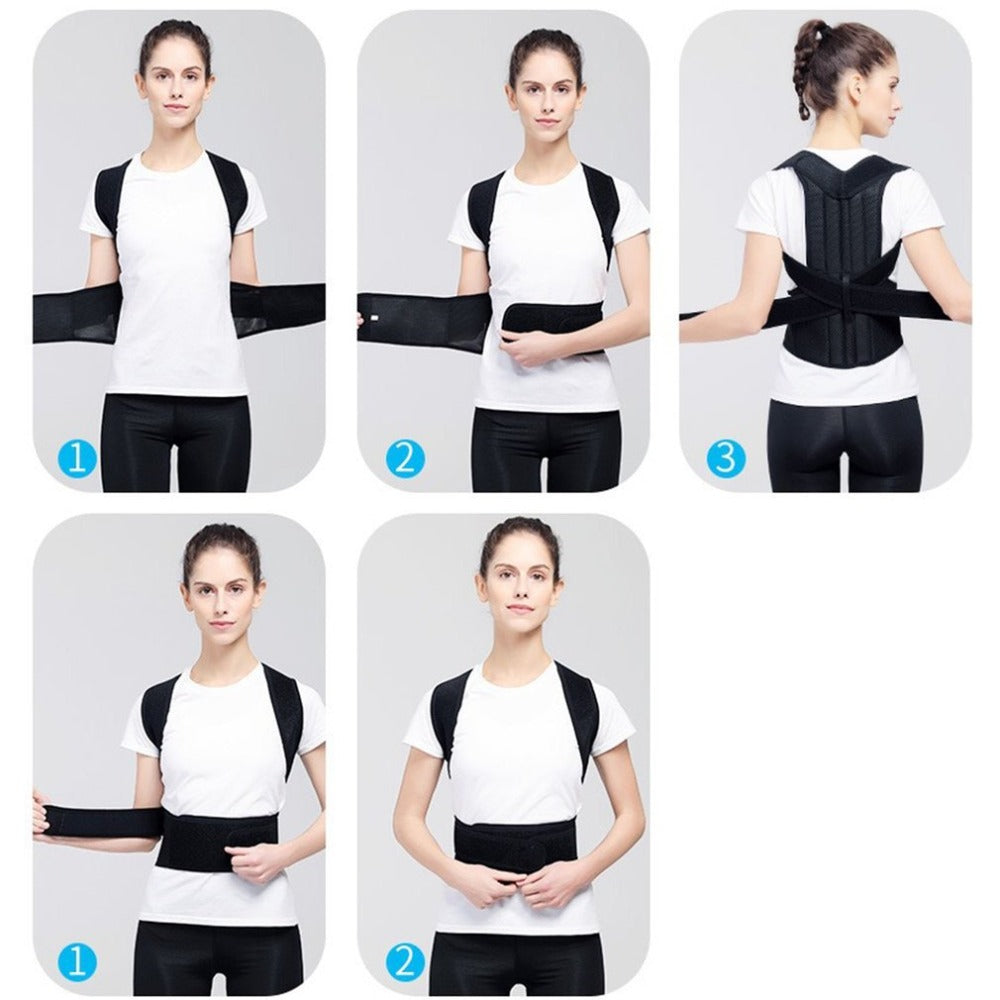 Corrector de Postura Ajustable – Soporte Lumbar y de Espalda para Escoliosis y Dolor