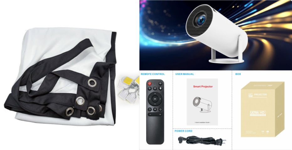 🎬 Proyector HY300 Pro para Cine en Casa – Compacto, Portátil y Potente