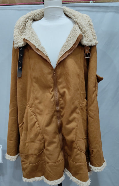 Chaqueta Táctica Militar de Invierno para Hombre con Forro Polar y Cuello de Piel