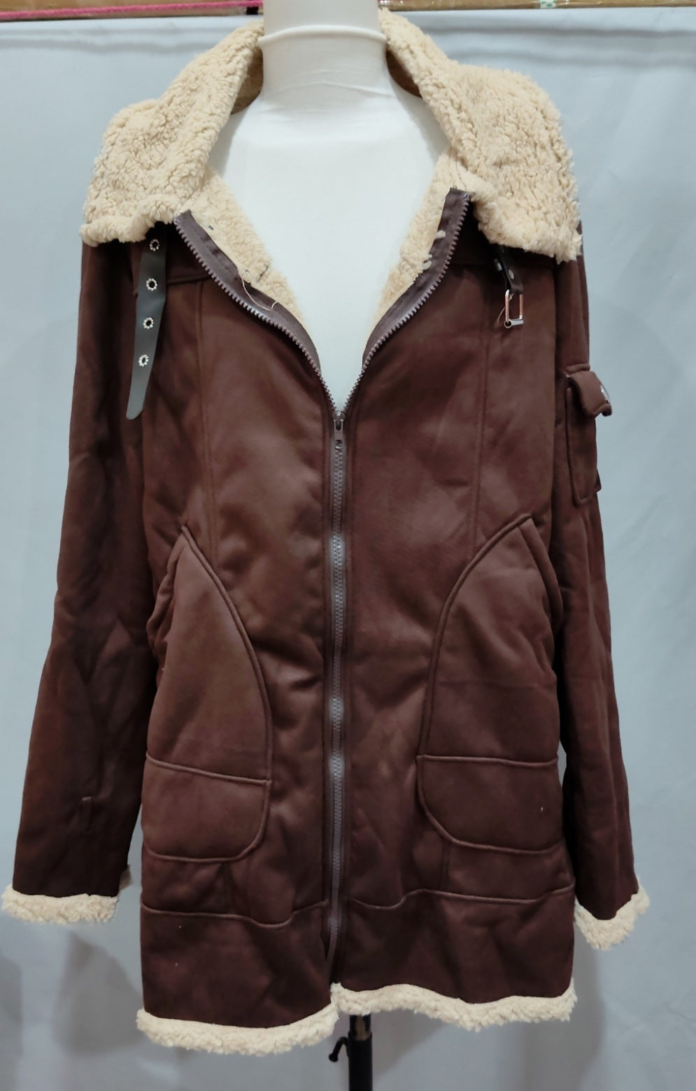 Chaqueta Táctica Militar de Invierno para Hombre con Forro Polar y Cuello de Piel