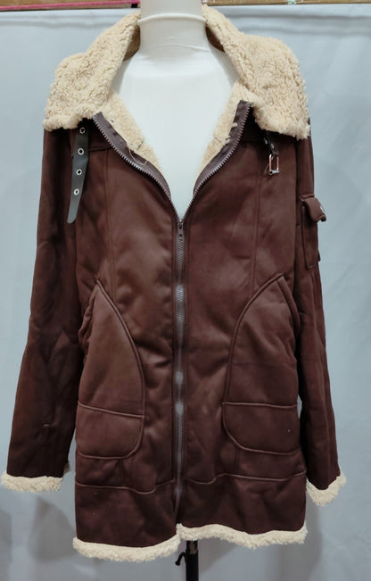 Chaqueta Táctica Militar de Invierno para Hombre con Forro Polar y Cuello de Piel