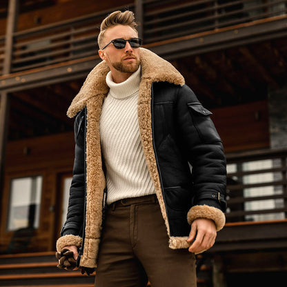 Chaqueta Táctica Militar de Invierno para Hombre con Forro Polar y Cuello de Piel