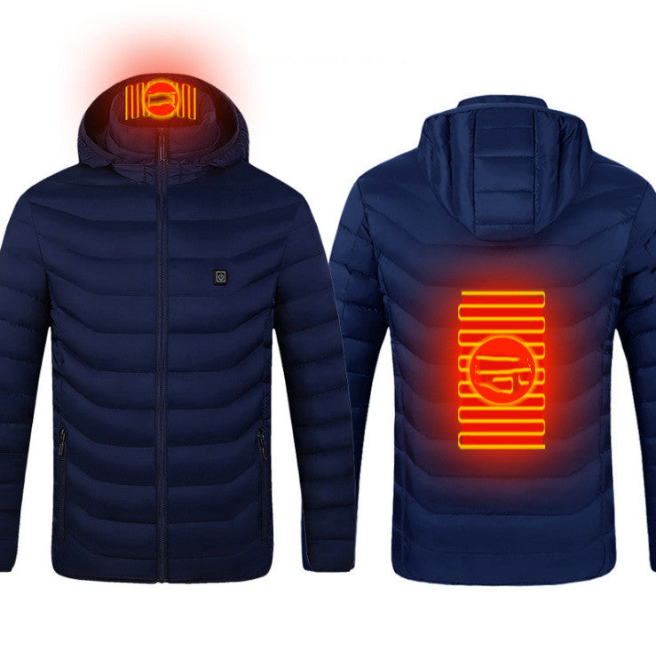 Chaqueta Térmica Calefactable USB para Hombre – Abrigo Eléctrico de Invierno con Calefacción