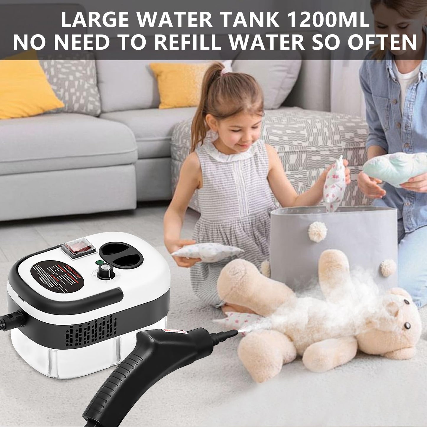 🔥 ¡Limpieza Profesional en Casa! Limpiador a Vapor 2500W de Alta Presión – Sin Químicos y Súper Potente