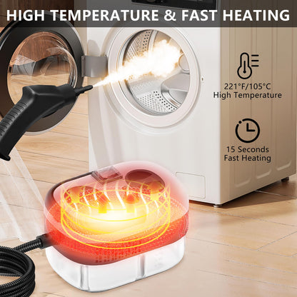 🔥 ¡Limpieza Profesional en Casa! Limpiador a Vapor 2500W de Alta Presión – Sin Químicos y Súper Potente