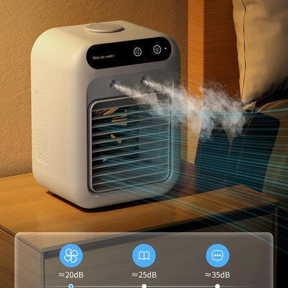 Mini Aire Acondicionado Portátil USB | Ventilador con Nebulización y Enfriamiento por Agua
