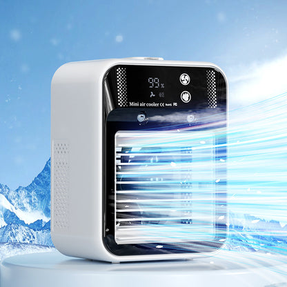 Mini Aire Acondicionado Portátil USB | Ventilador con Nebulización y Enfriamiento por Agua
