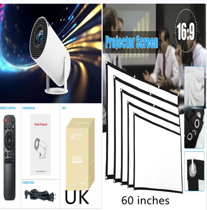 🎬 Proyector HY300 Pro para Cine en Casa – Compacto, Portátil y Potente