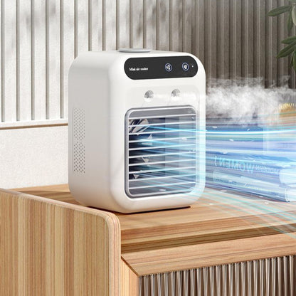 Mini Aire Acondicionado Portátil USB | Ventilador con Nebulización y Enfriamiento por Agua