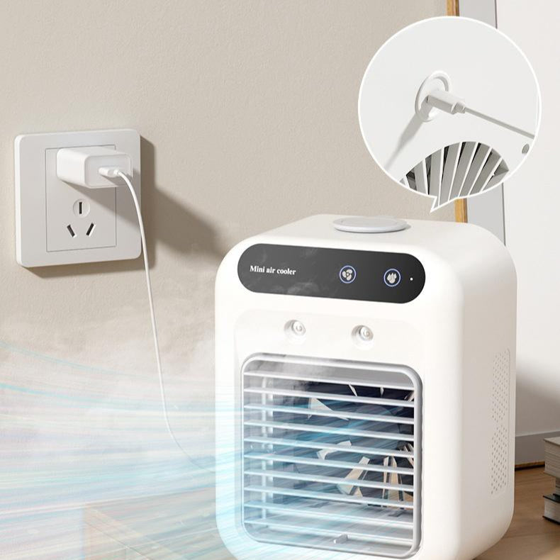 Mini Aire Acondicionado Portátil USB | Ventilador con Nebulización y Enfriamiento por Agua