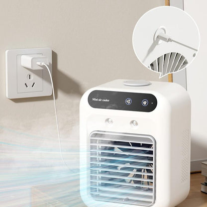 Mini Aire Acondicionado Portátil USB | Ventilador con Nebulización y Enfriamiento por Agua