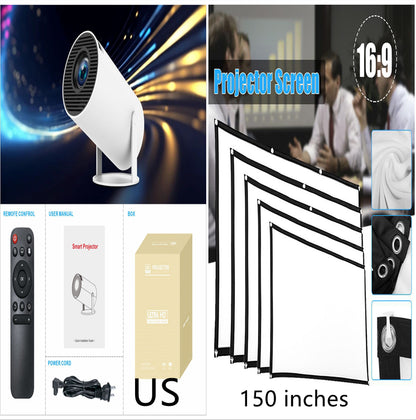 🎬 Proyector HY300 Pro para Cine en Casa – Compacto, Portátil y Potente