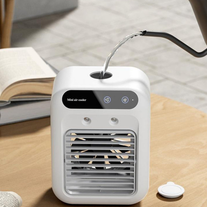 Mini Aire Acondicionado Portátil USB | Ventilador con Nebulización y Enfriamiento por Agua