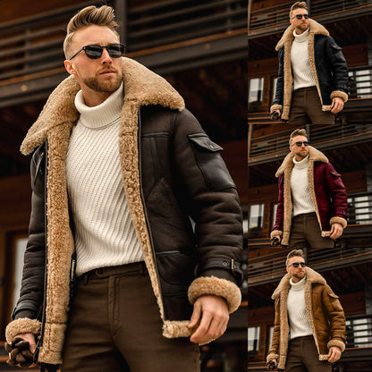 Chaqueta Táctica Militar de Invierno para Hombre con Forro Polar y Cuello de Piel