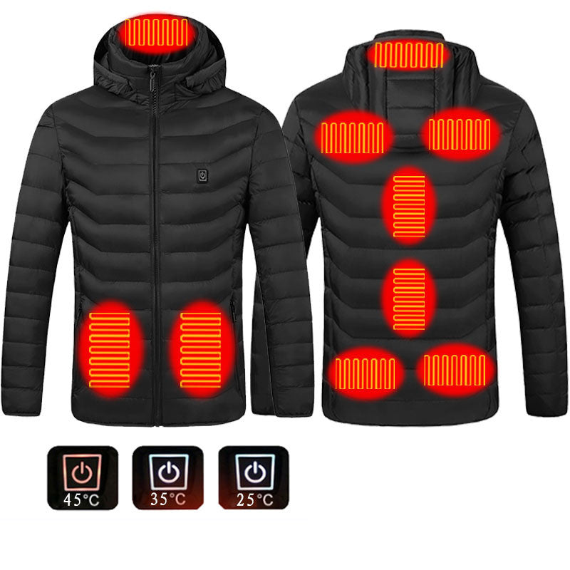 Chaqueta Térmica Calefactable USB para Hombre – Abrigo Eléctrico de Invierno con Calefacción